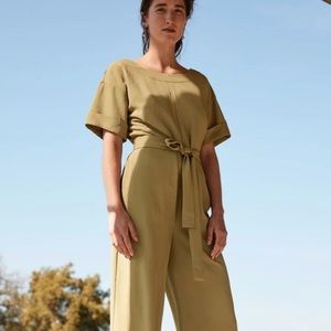 Everlane GoWeave Jumpsuit Olive size 2